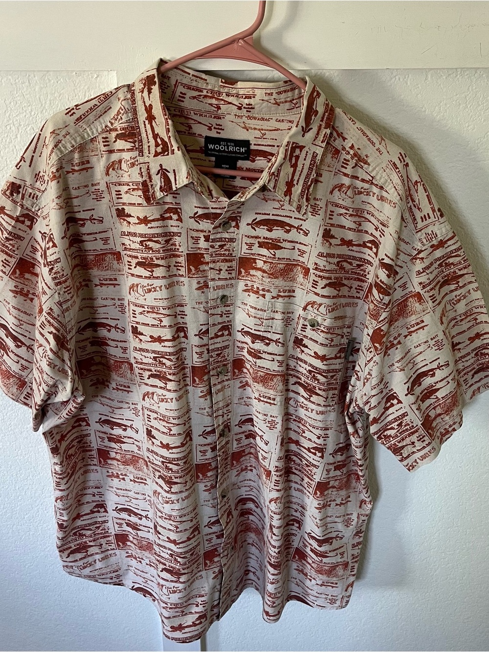Woolrich Men's XL Fish Button-down Shirt.
